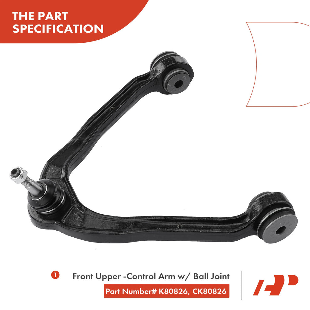 Set of 4 Front Upper Control Arms with Ball Joints for Chevy Silverado 1500