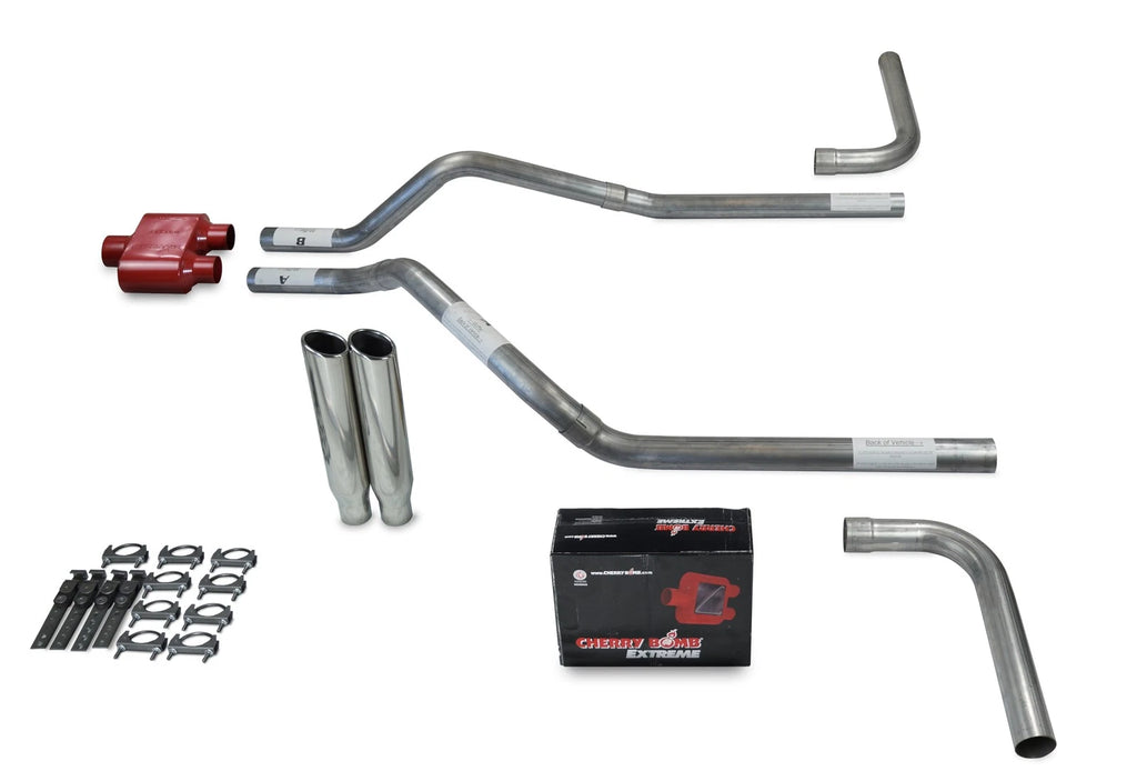 2.5" Dual Exhaust Kit for GMC Jimmy (1995–1999) - Cherry Bomb Extreme Clamp Tip