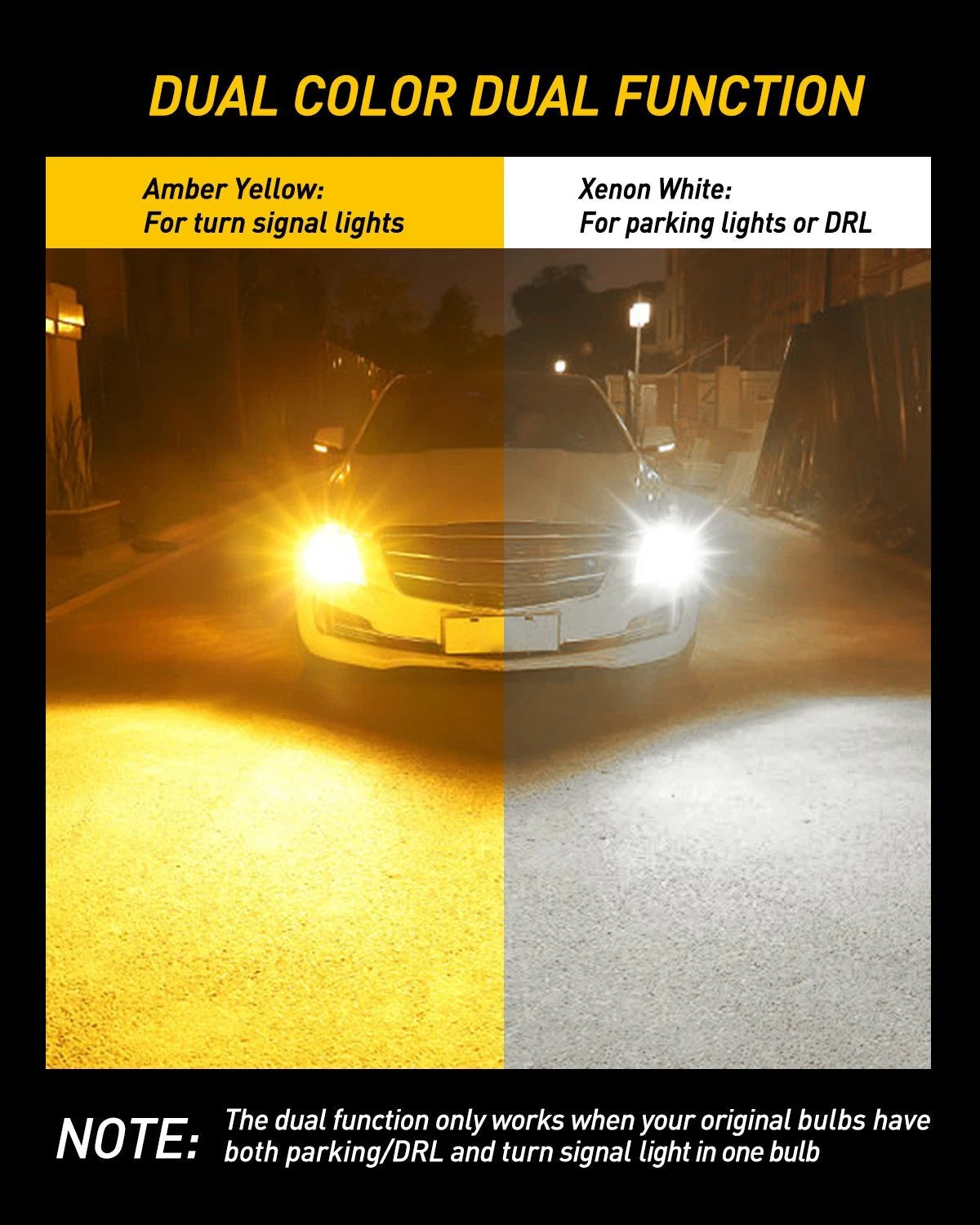 2X LED Dual Color Switchback Turn Signal Lights for [Make Model]