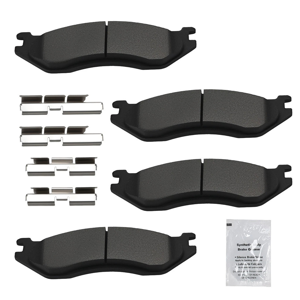 Set of 4 Front Brake Pads for Dodge Ram 1500 (2002–2005) D966 P-966