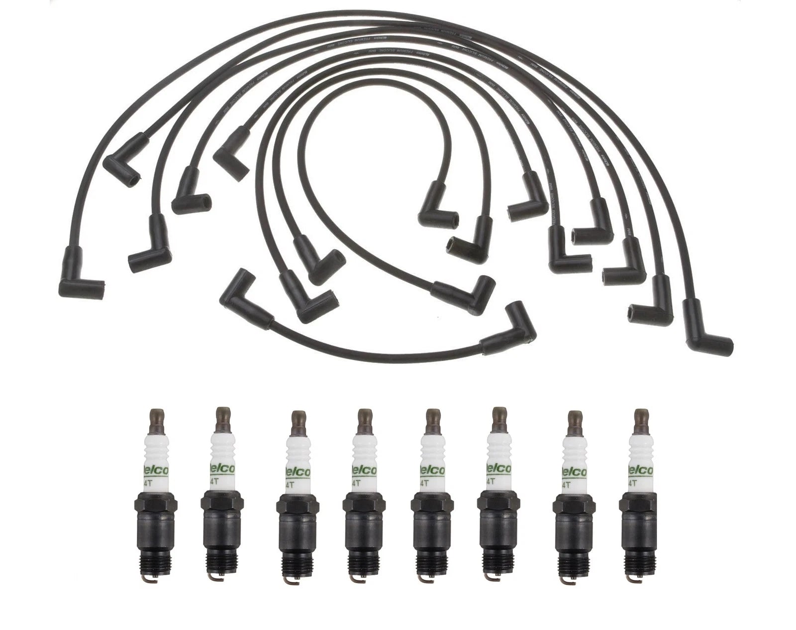Professional Ignition Wire Set & 8 ACDelco Spark Plugs for GMC Chevy K20