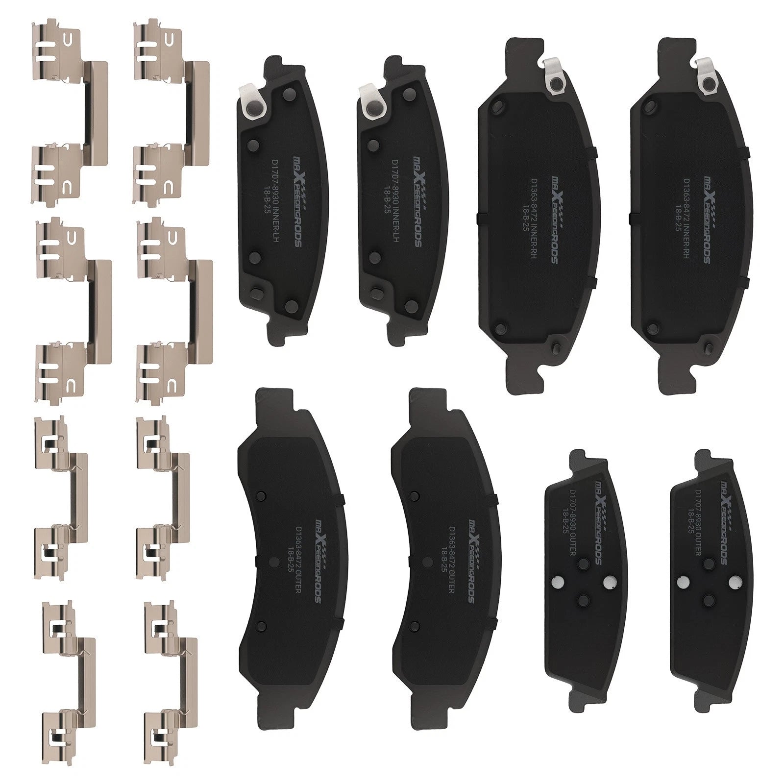 Set of 4 Ceramic Brake Pads for Cadillac Escalade/Escalade ESV (2015–2020) P-1363