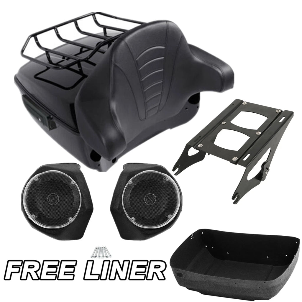 Trunk Mount Rack Pad Speakers for Harley Road Glide (2014–2025)