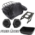 Trunk Mount Rack Pad Speakers for Harley Road Glide (2014–2025)