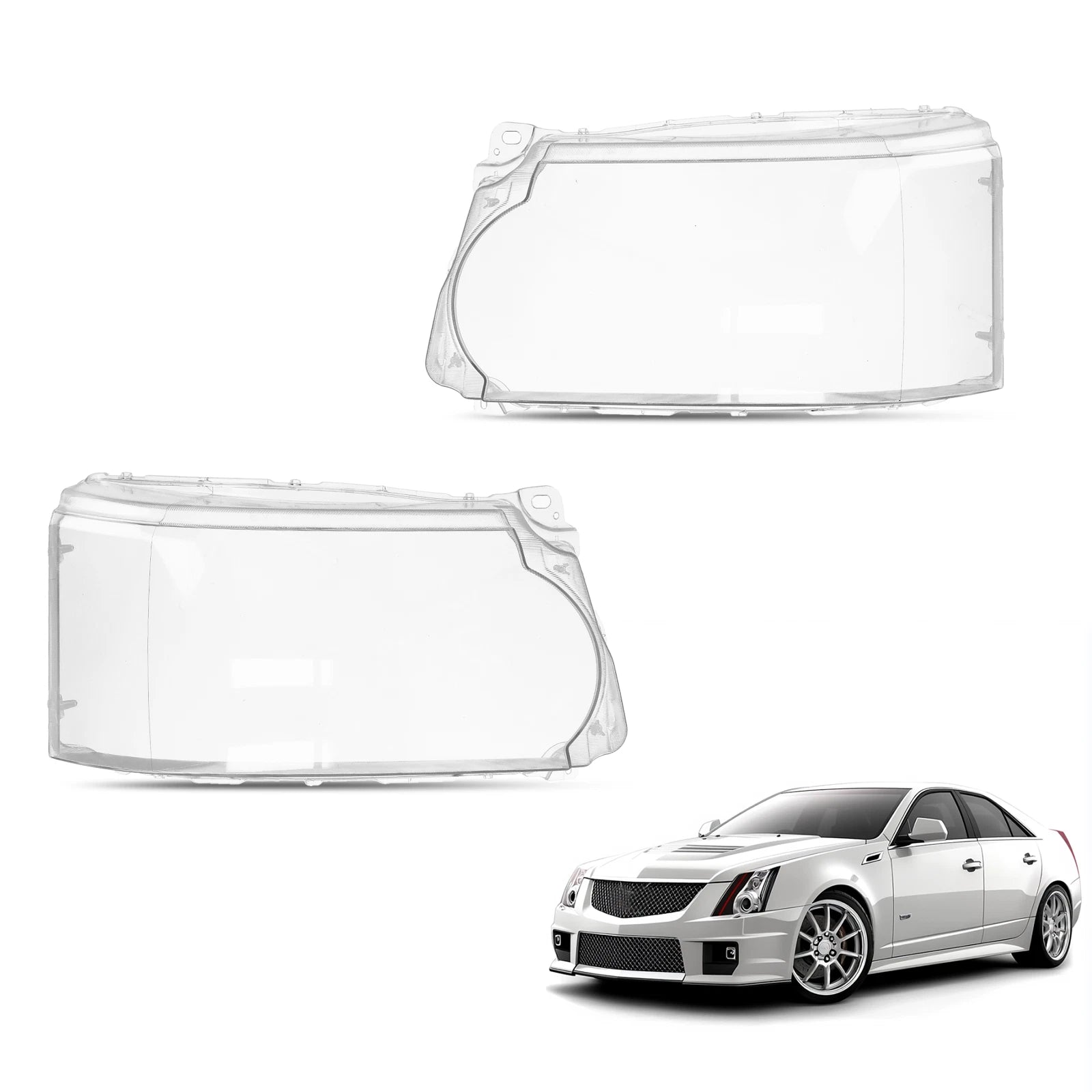 Pair Headlight Lens Cover for Land Rover Range Rover Sport (2010–2013)