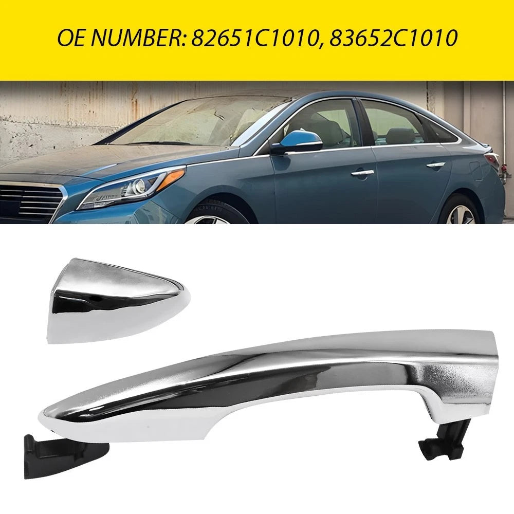 Chrome Exterior Door Handle for Hyundai Sonata (2015–2019) Rear Left