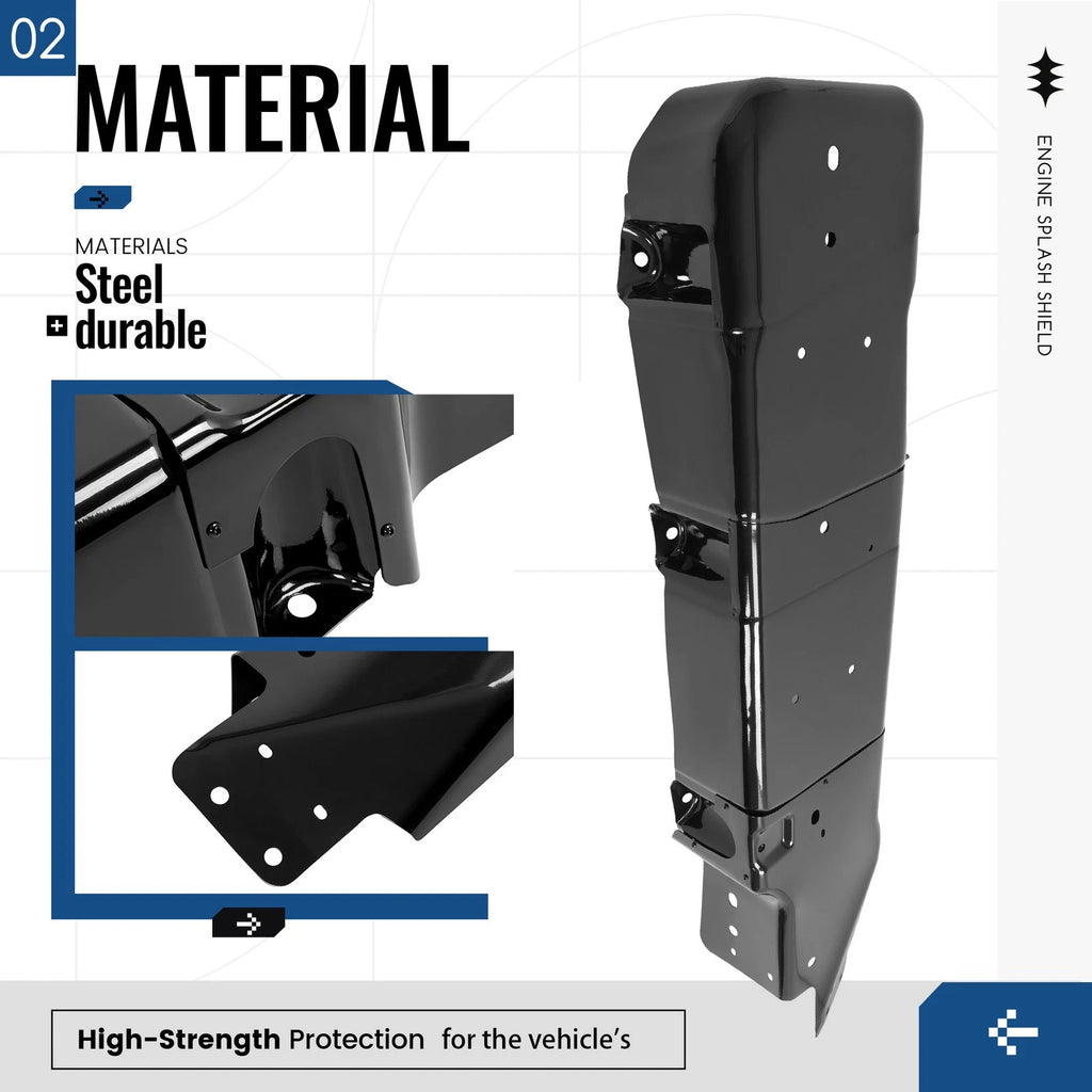 Steel Gas Fuel Tank Skid Plate for Jeep Wrangler JK 4-Door (2007–2018)