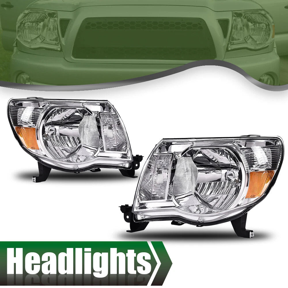 Set of 2 Headlights for Toyota Tacoma (2005–2011)