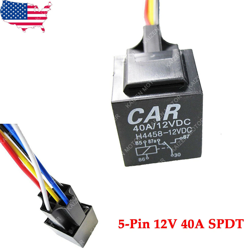 5-Pin 12V 40A SPDT Relay Socket for Car Fog Light (2010–2020)