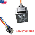 5-Pin 12V 40A SPDT Relay Socket for Car Fog Light (2010–2020)