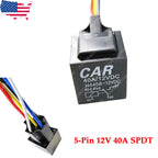 5-Pin 12V 40A SPDT Relay Socket for Car Fog Light (2010–2020)