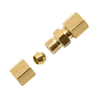 Brass Brake Line Compression Fitting Unions / 10 PCS