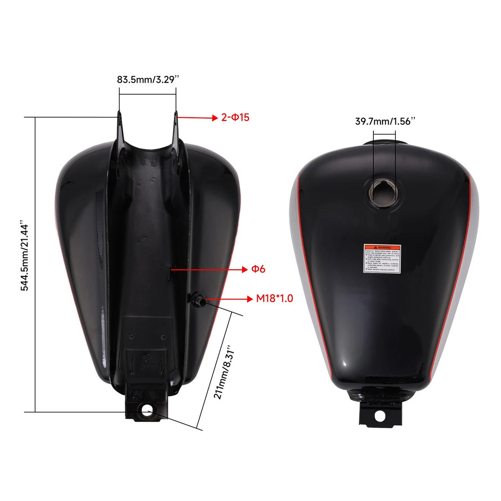 3.4 Gallon Gas Tank for Honda CMX250 Rebel (1985–2016)