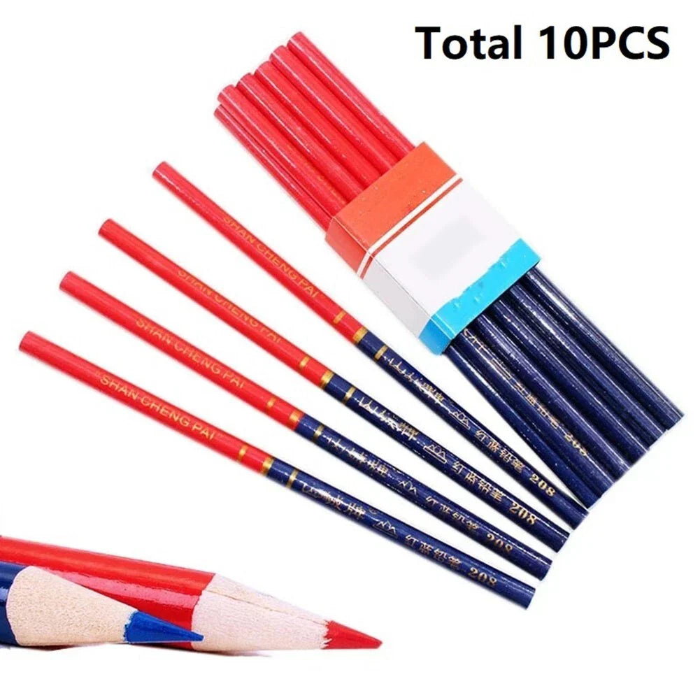 10PCS Double Colored Pencils Carpenter Special-Purpose Pencils Drawing-Pencil