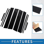 10X Car Pillar Window Trim Cover for Toyota RAV4 (2019–2023) Black
