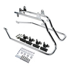 Chrome Saddlebag Conversion Brackets for Harley Davidson Softail (w/ Hardware)
