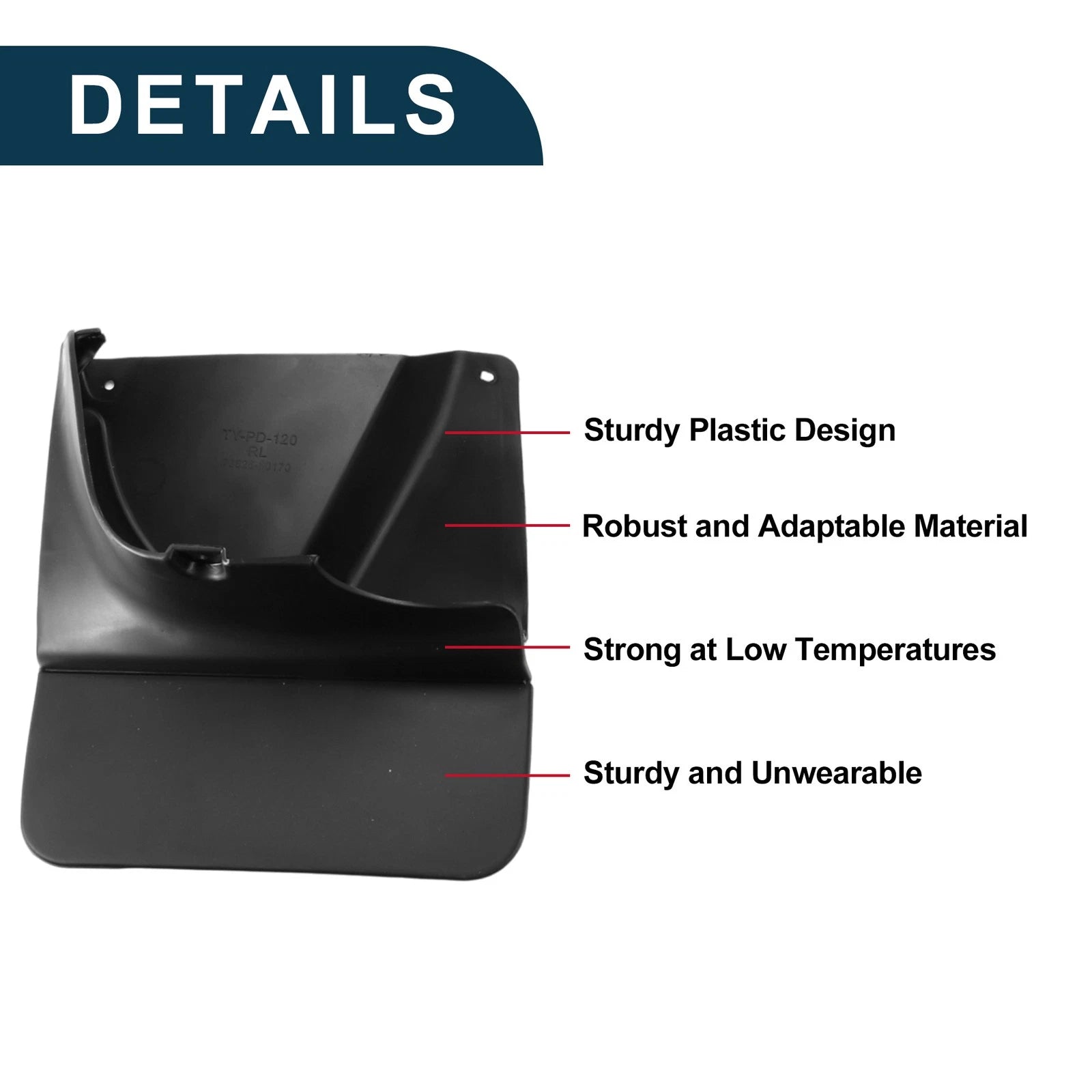 Set of 4 Mud Flaps Splash Guards for Toyota Land Cruiser Prado FJ120 (2003–2009)