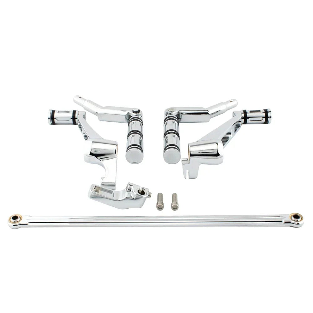Chrome Aluminum Footrest Pedal Bracket Set for Harley V-Rod Muscle (2002-2017)