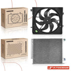 AC condenser and cooling fan assembly kit for Nissan Rogue Sport (2017–2019)