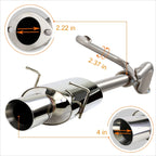 4" Rolled Oval Muffler Tip for Chevy Cobalt 2.2 (2005–2010)
