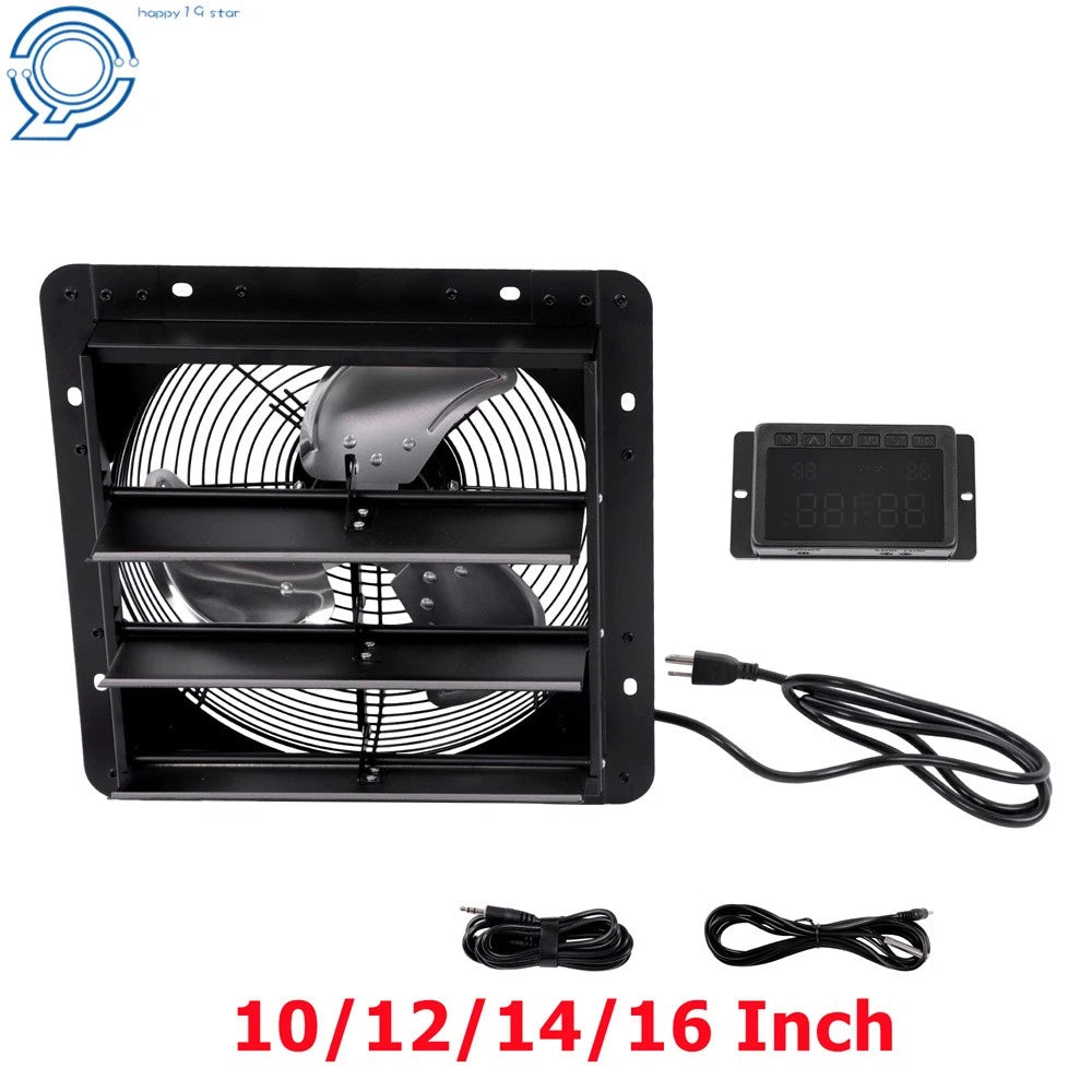 Shutter Exhaust Fan for Sheds Attics Workshops (10/12/14/16 Inch)