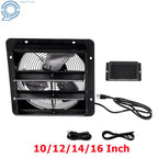 Shutter Exhaust Fan for Sheds Attics Workshops (10/12/14/16 Inch)