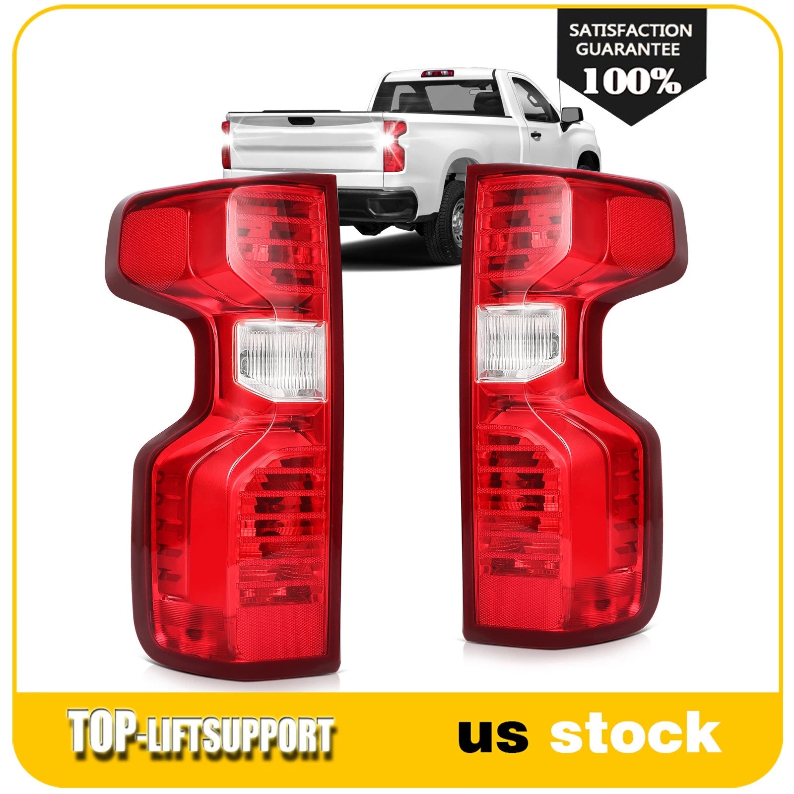 Set of 2 Tail Lights Assembly for Chevy Silverado 1500 2500HD 3500HD