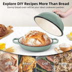 5.5QT Dutch Oven for Davivy (2023) with Silicone Oven Mitts Sea Salt Green