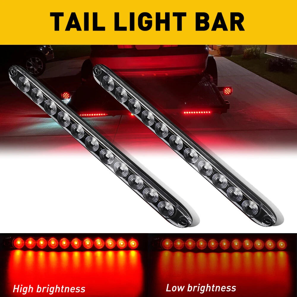 2X 15" LED Light Bar for Truck Trailer (Fits Various Models)