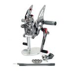 CNC Racing Rearset Footrest Pegs for Aprilia RSV4 (2009–2012) Gray