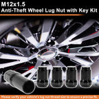 M12x1.5 Tire Wheel Locking Nut with Socket Key for Honda Toyota 