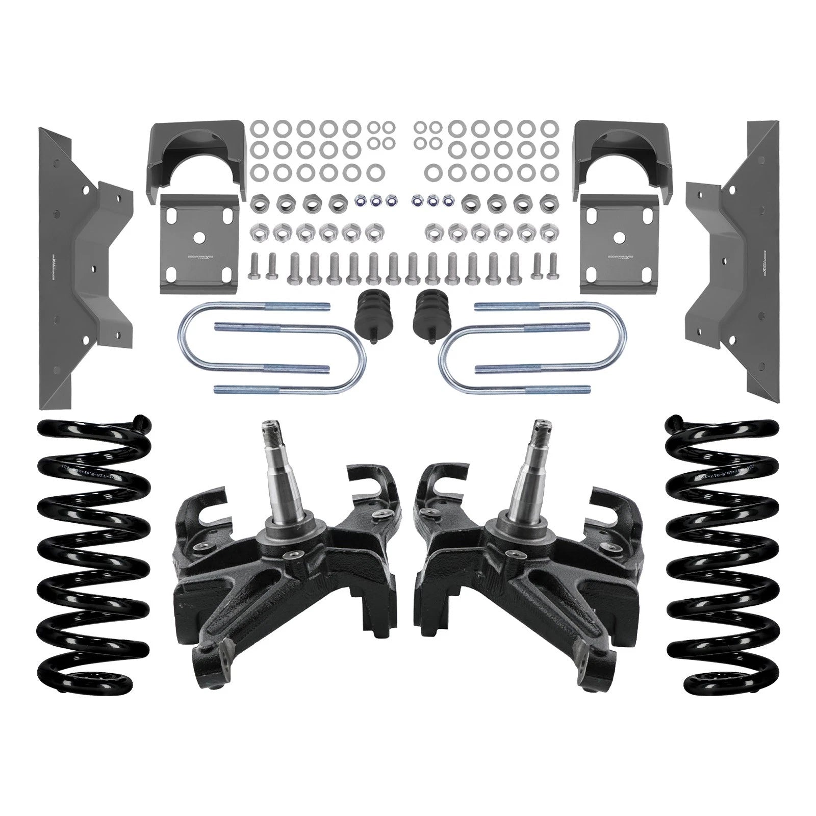 4" / 6" Lowering Drop Kit 1" Rotors Coil Spring For Chevy/GMC C10 C15 73-1987