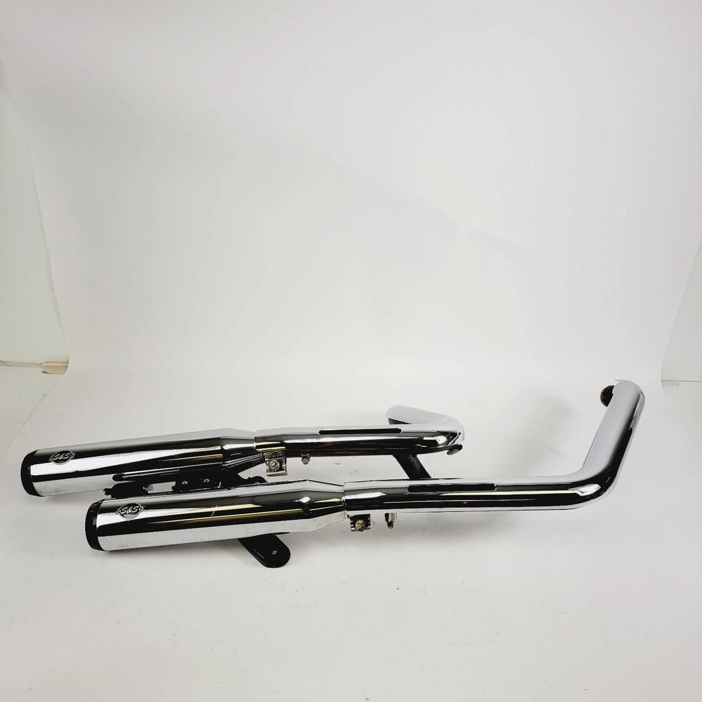 S & S Cycle Chrome Slip-On Mufflers for Harley Breakout Fatboy (2018–2024)