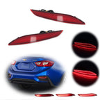 2X LED Rear Bumper Reflector Tail Lights for Chevy Cruze (2016–2019)