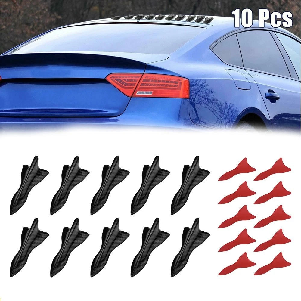 10x Shark Vortex Fin Diffuser Carbon Fiber for Roof Spoiler (EV)