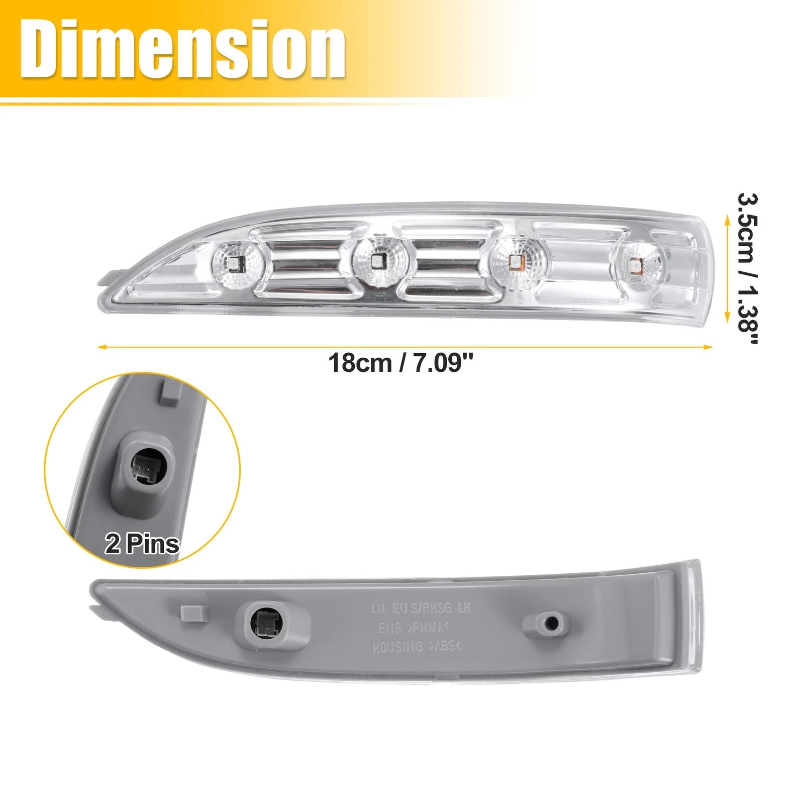 Pair LED Turn Signal Indicator Lights for Hyundai ix35 (2010–2015)