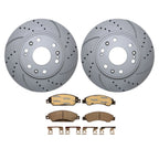 Front Brake Kit 330mm Drilled Disc Rotors & TRW Ceramic Pads for Chevy Cadillac GMC