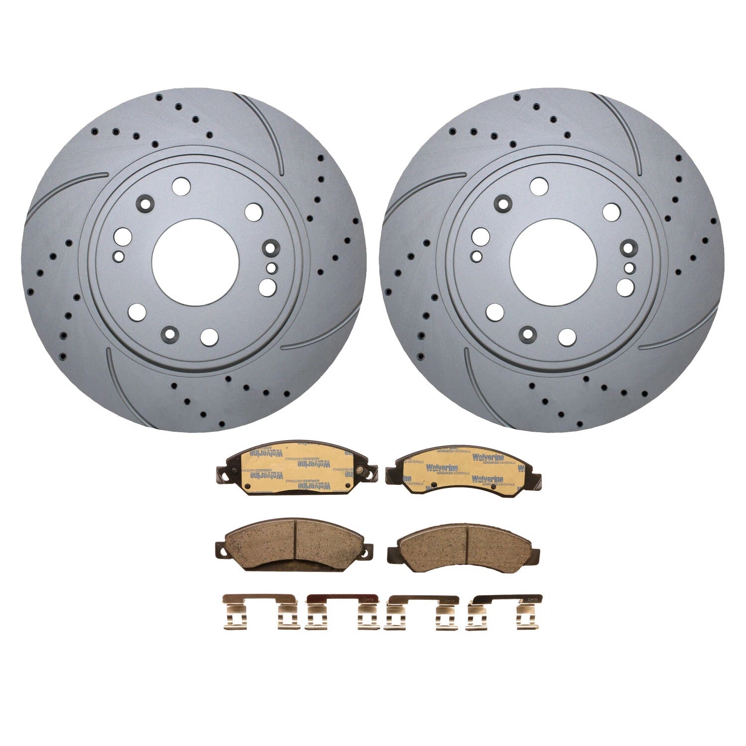 Front Brake Kit 330mm Drilled Disc Rotors & TRW Ceramic Pads for Chevy Cadillac GMC