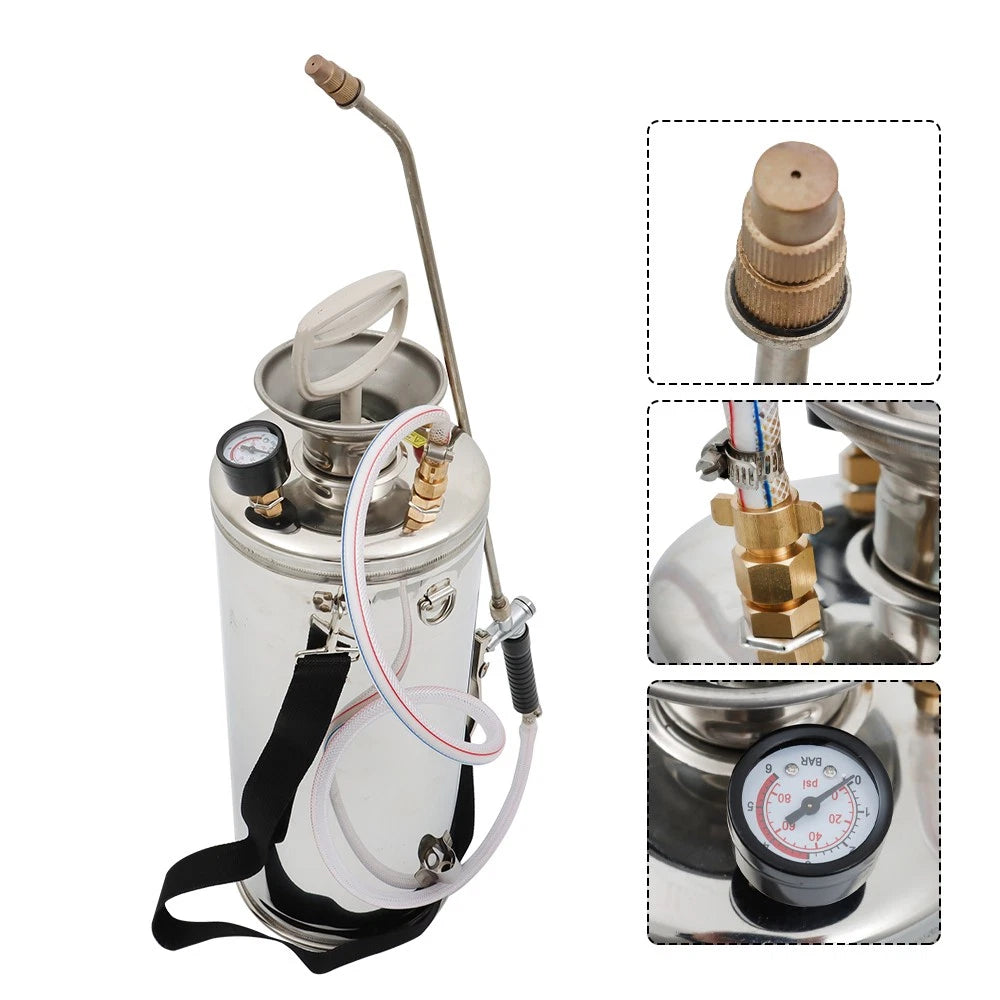 2 Gallon Stainless Steel Hand Pump Sprayer for Garden and Farm