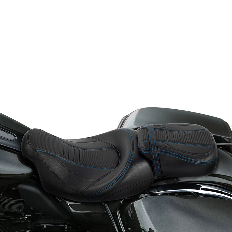 Black Driver Passenger Seat for Harley CVO Street Electra Glide (2009–2023)