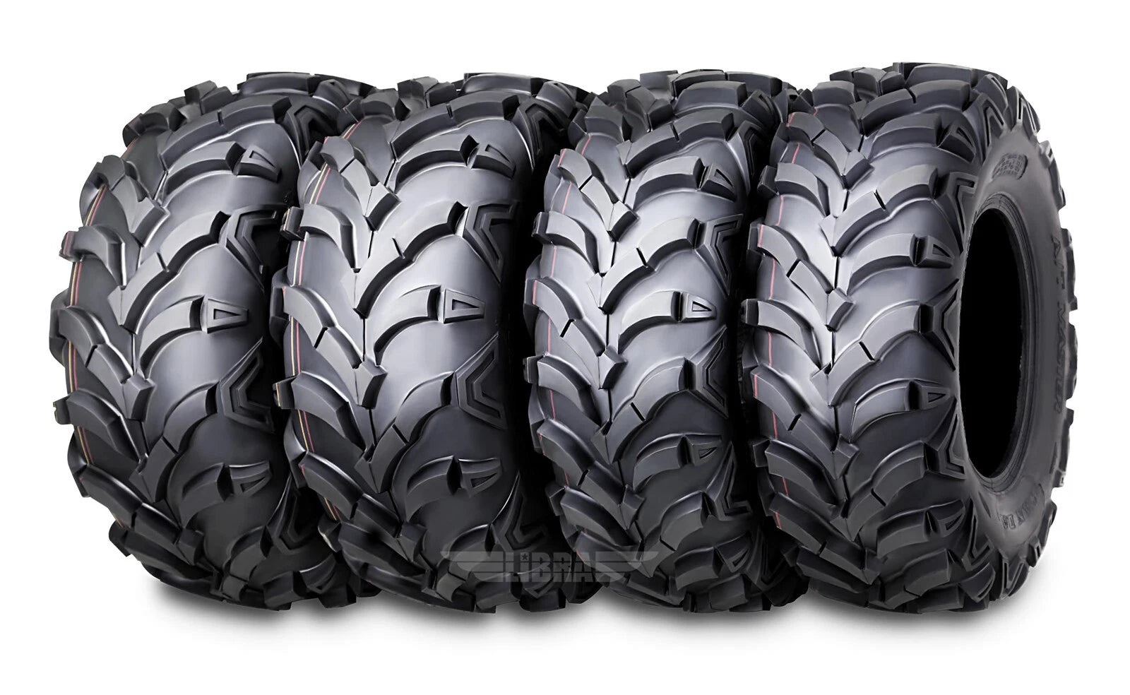 Set of 4 WANDA 24x8-11 & 24x10-11 ATV Tires 6-Ply Solid Mud Tread