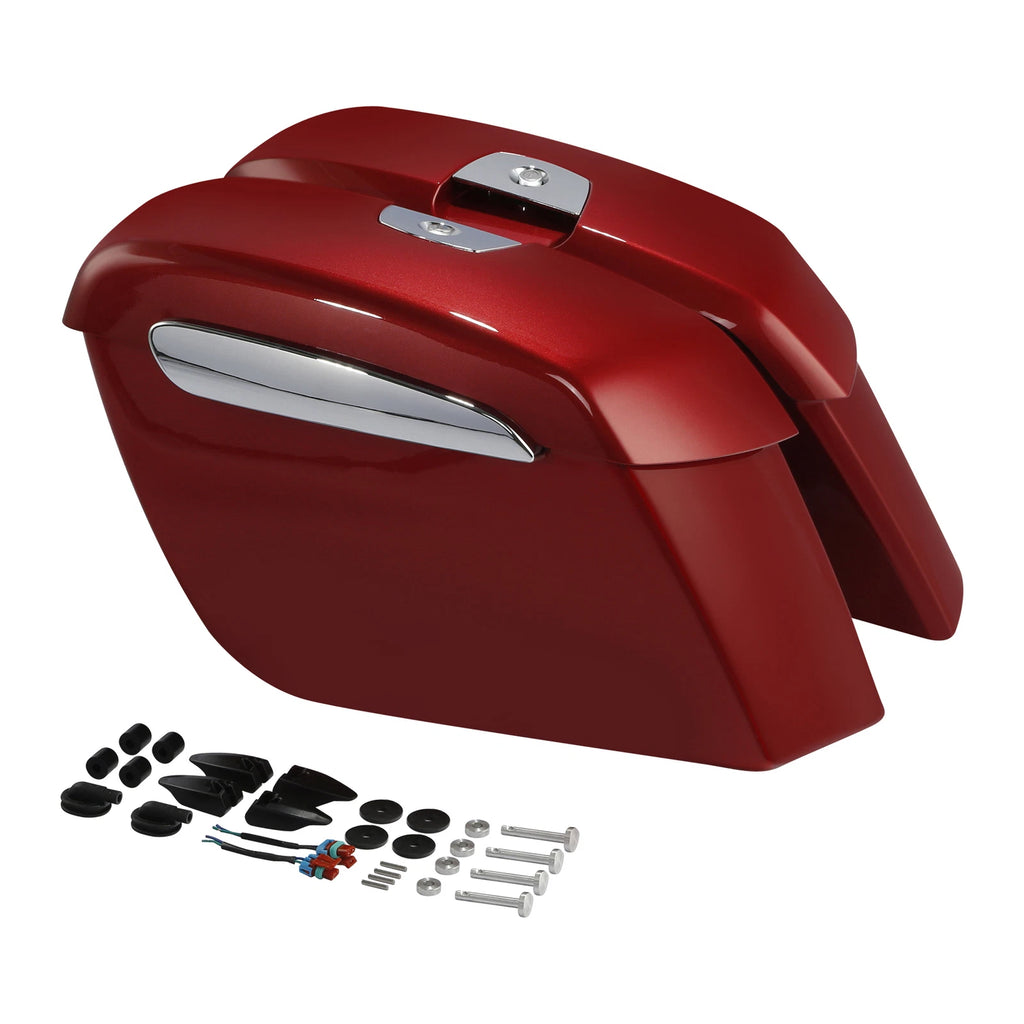 Hard Saddlebags for Indian Roadmaster Challenger (2019–2025) 24 Ruby Metallic