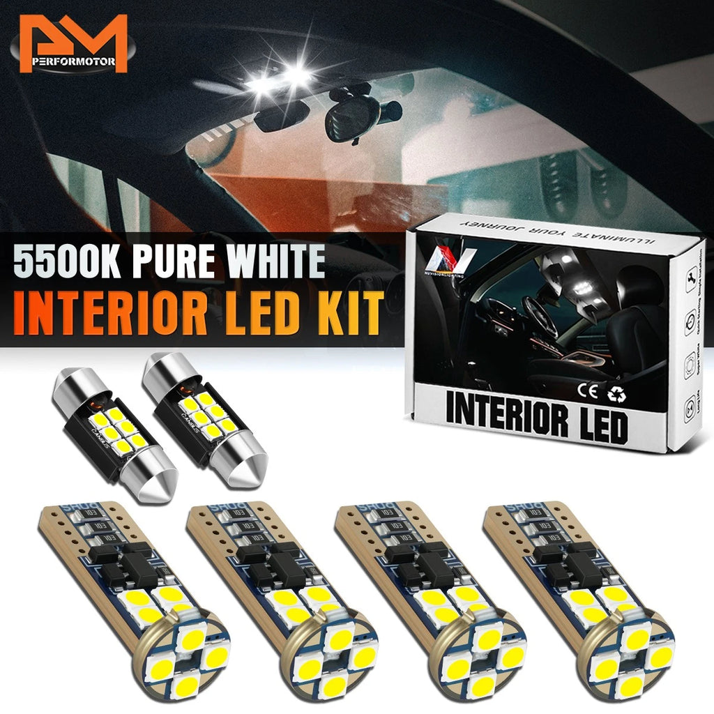 LED Dome License Plate Cargo Light Bulb Kit for Toyota RAV4 (2013–2018) 6 Pcs