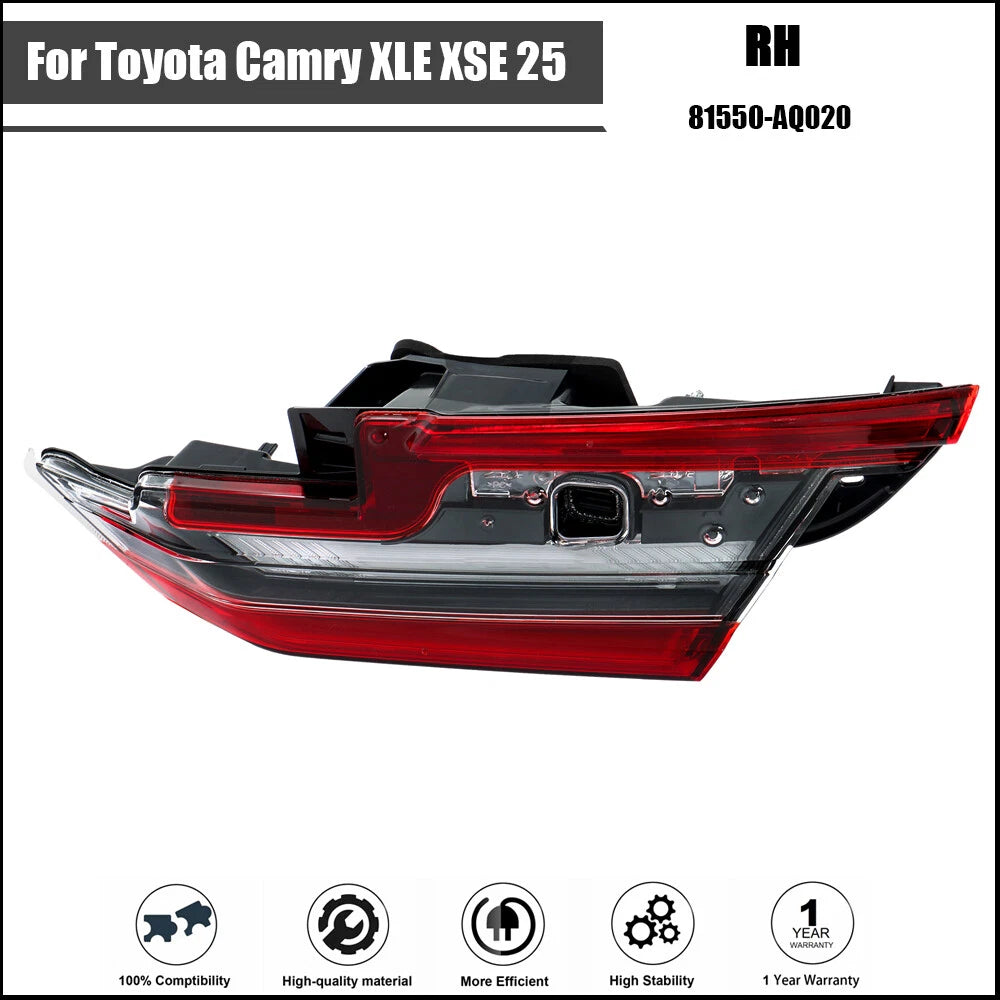 Rear Tail Light for Toyota Camry (2025) Right Passenger Side Clear Lens