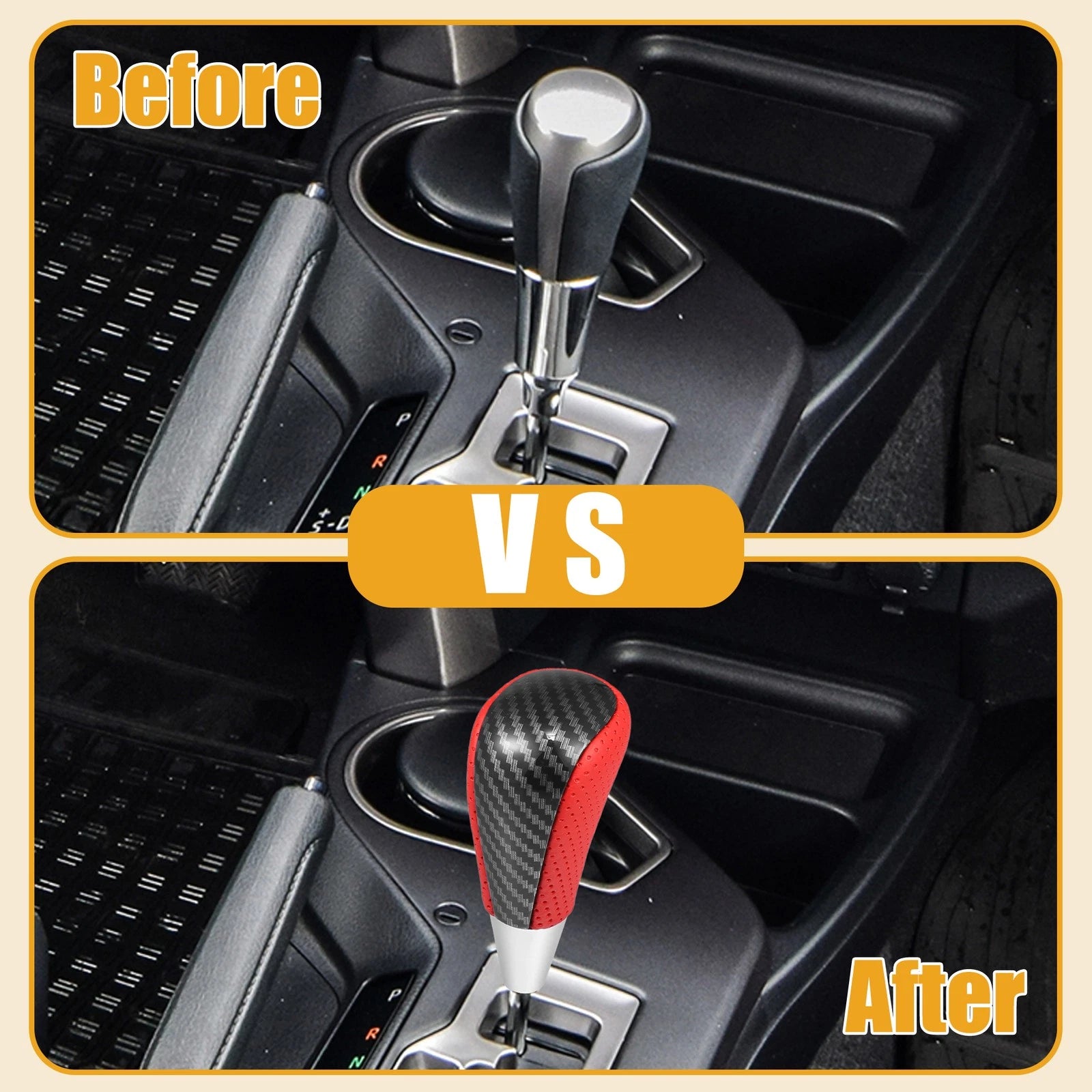 Gear Shift Knob for Toyota Yaris (2004–2018) Red