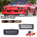 2PC Switchback LED Front Turn Signal Light for Chevy Camaro (1985–1992)