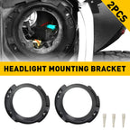 7" Headlight Round Ring Mount Bracket for Jeep Wrangler JK (2007–2018)