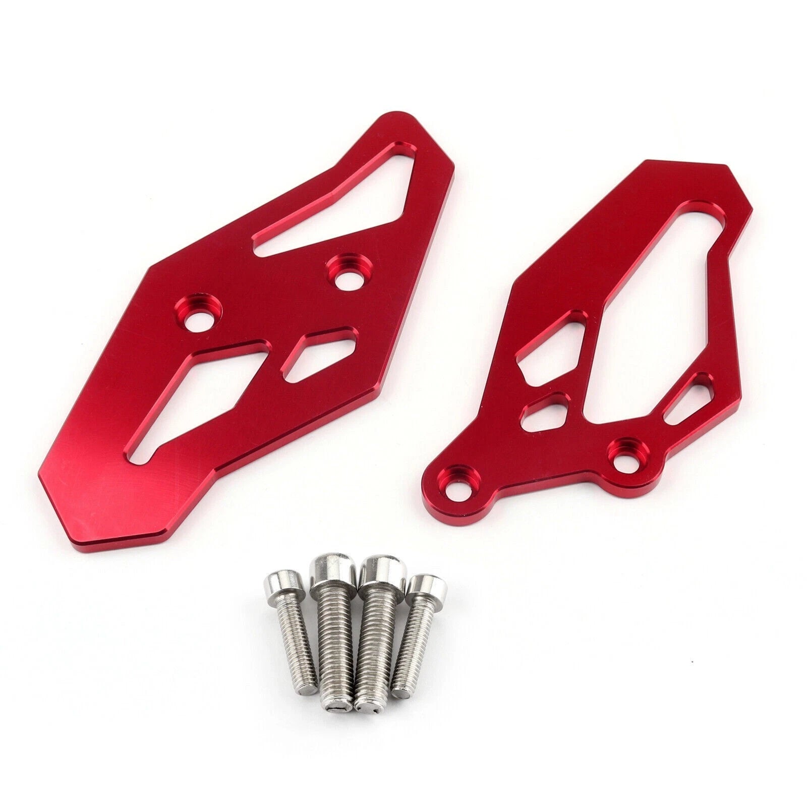 CNC Red Footrest Rearset Adapter Plates for Yamaha YZF R3 R25 MT-03 (2013–2019)