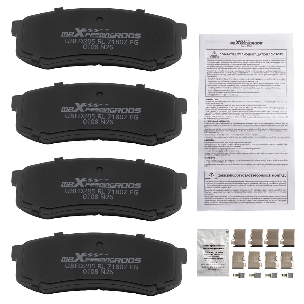 Rear Ceramic Brake Pads Set for Toyota 4Runner/FJ Cruiser/Land Cruiser/Sequoia (2003–2023)