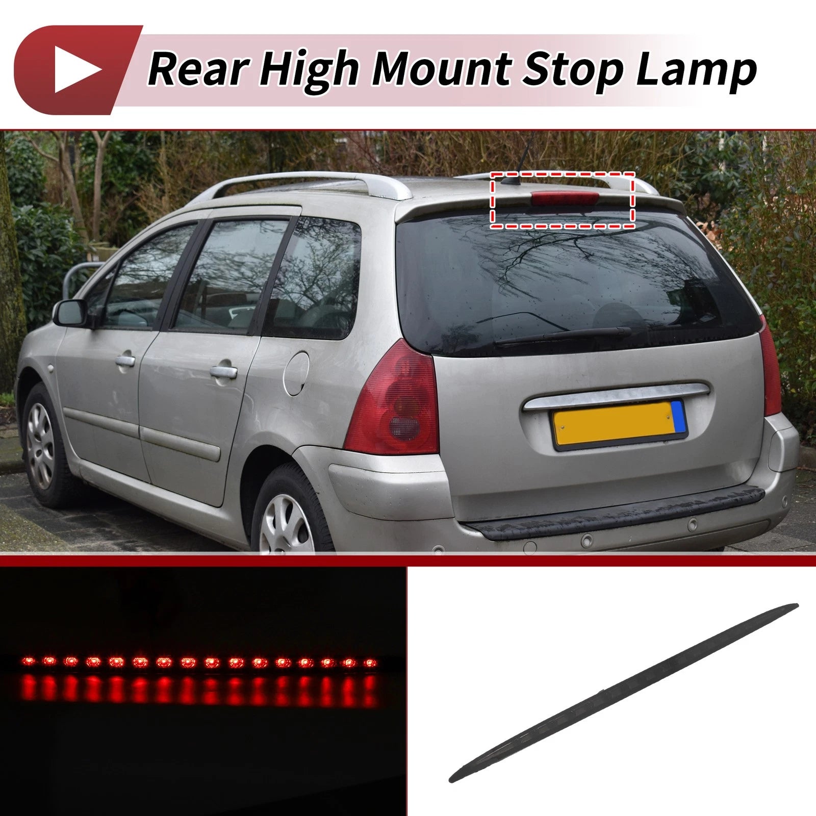 Black LED Third Brake Light for BMW 6-Series E63 E64 (2004–2007) No. 63256911909